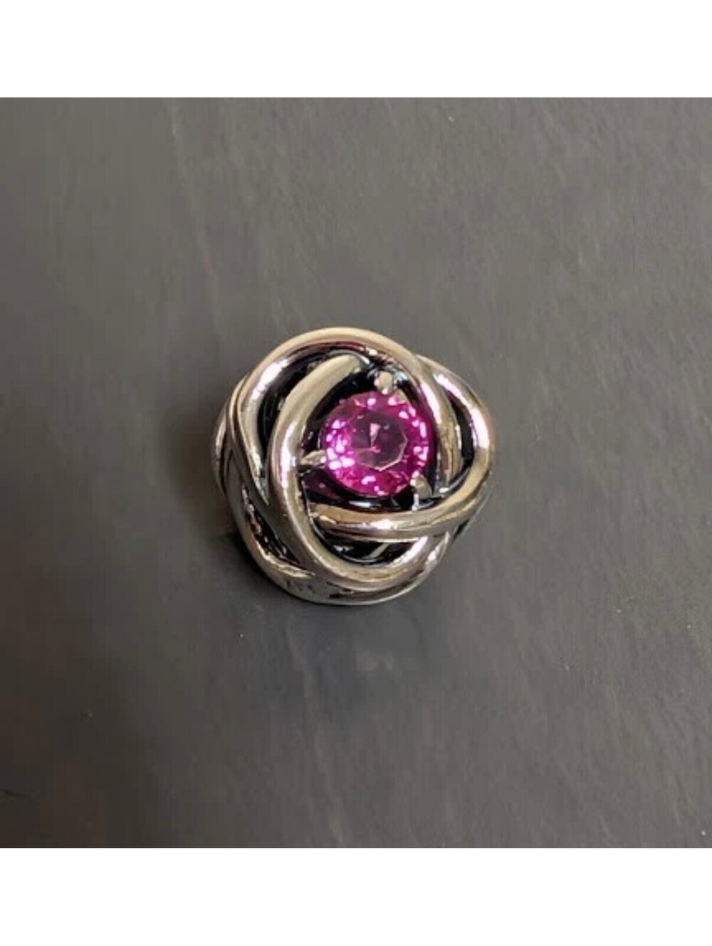 New Authentic Pandora Pink Eternity Circle Charm 925 Sterling Silver